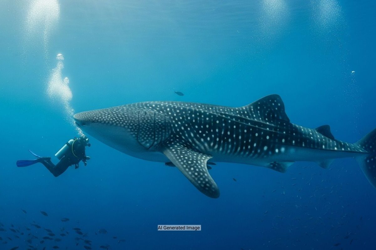 Diving with the whale shark