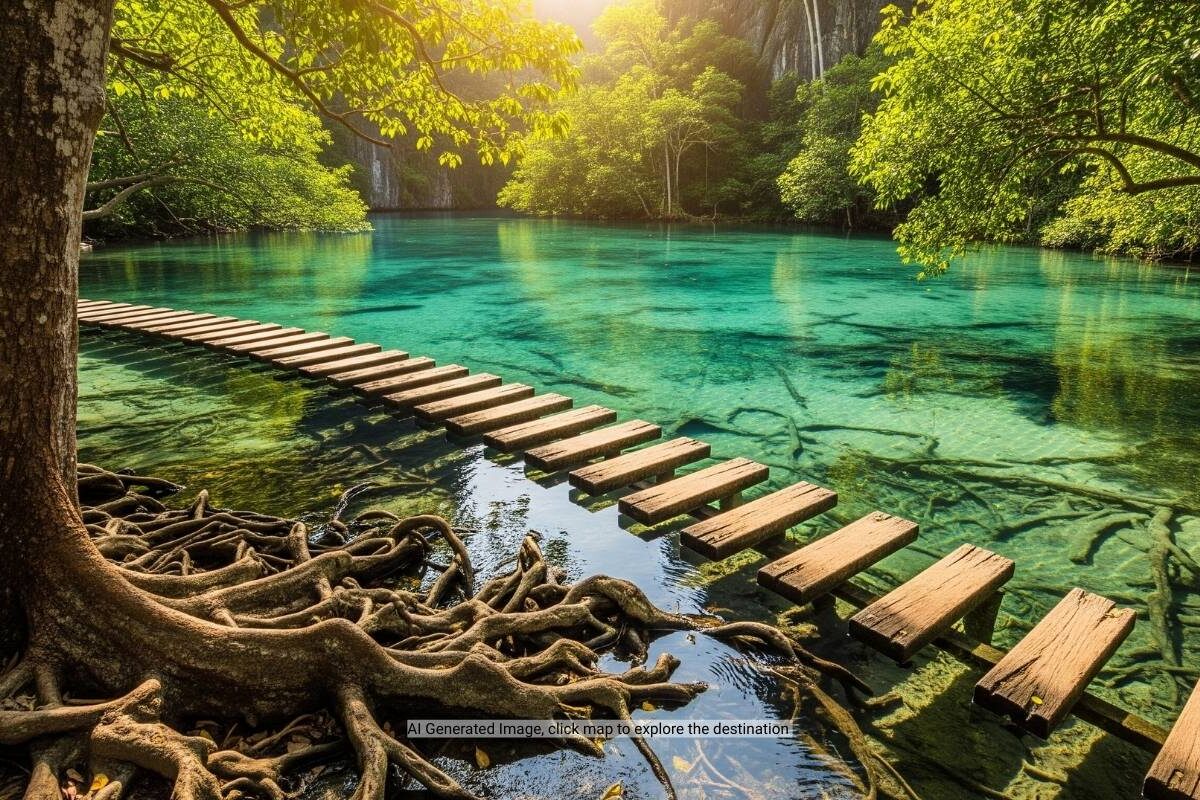 The Emerald Pool and the Blue Lagoon